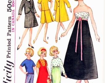 PDF Copy Vintage Patterns Simplicity 6244 Clothes for  Fashion Dolls 11 1\2 inches