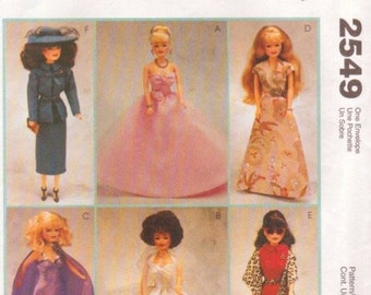 PDF Copy Vintage Patterns MC Calls 2549 Clothes for  Fashion Dolls 11 1\2 inches