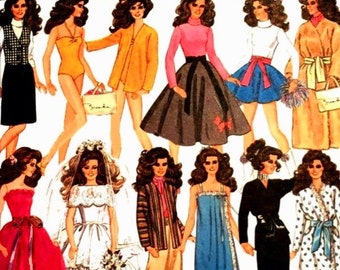 PDF Copy Vintage Patterns MC Calls 8727 Clothes for  Fashion Dolls 11 1\2 inches