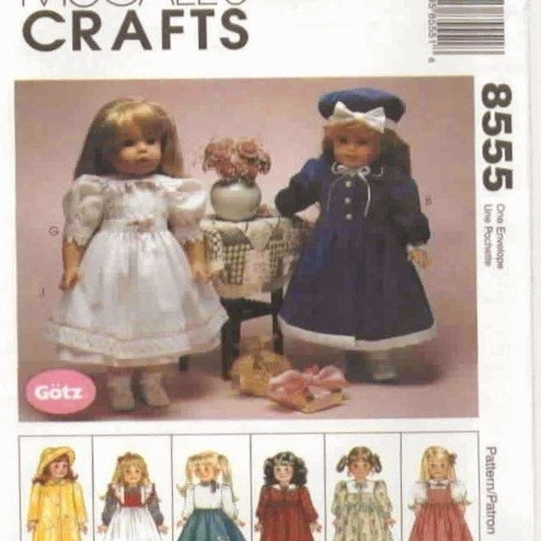 PDF Copy vintage Patterns MC Calls 8555 Vêtements pour poupées Gotz 45cm