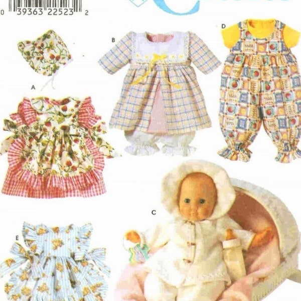 PDF Copy Vintage Patterns Simplicity 8528 Clothes for Baby Dolls 16-18 inches\Size A