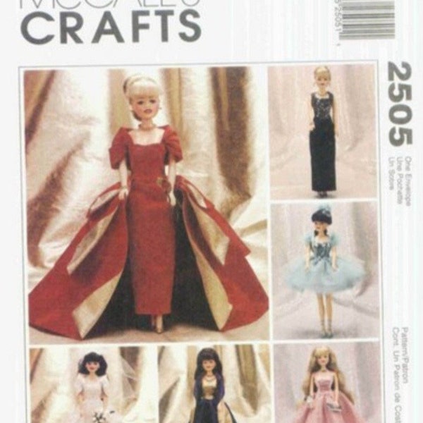PDF Copy Vintage Patterns MC Calls 2505 Clothes for  Fashion Dolls 11 1\2 inches