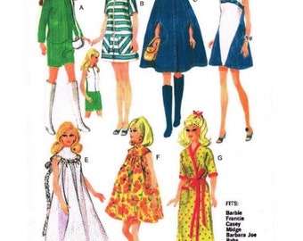 PDF Copy Vintage Patterns MC Calls 9099 Clothes for  Fashion Dolls 11 1\2 inches