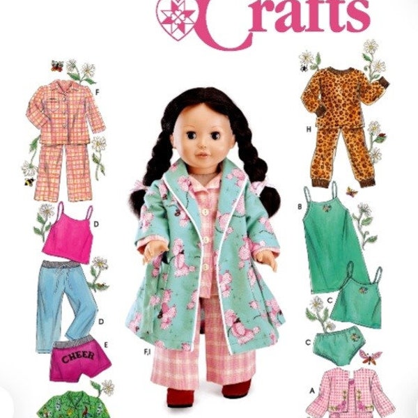 PDF-kopie Vintage patronen eenvoud 5276 kleding voor American Girl Doll 18 inch