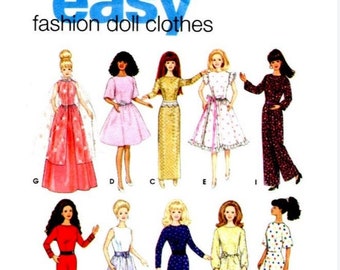 Digital Vintage Patterns Simplicity 9838 Clothes for  Fashion Dolls 11 1\2 inches