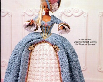 PDF-kopie van vintage patronen van gehaakte kleding voor Barbie-poppen modepoppen maat 11 1/2 inch