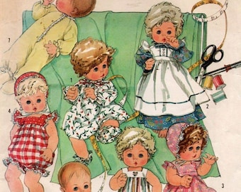 PDF Copy Vintage Patterns Simplicity 7684 Clothes for  Baby Dolls 15-16 inches.