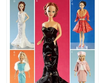 PDF Copy Vintage Patterns MC Calls 7520 Clothes for  Fashion Dolls 11 1\2 inches