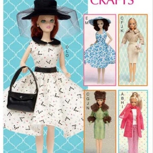 PDF Copy Vintage Patterns MC Calls 7550 Clothes for  Fashion Dolls 11 1\2 inches
