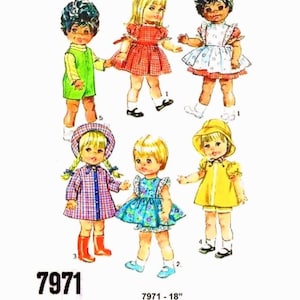 PDF Copy Vintage Patterns  Clothes for  Dolls 15 and 18 inches