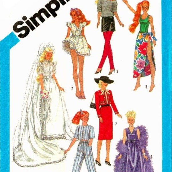 PDF Copy Vintage Patterns Simplicity 6507 Clothes for  Fashion Dolls 111\2 inches