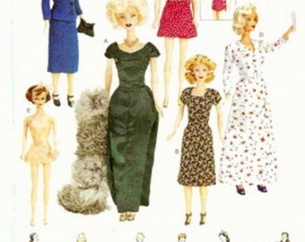 PDF Copy vintage Patterns Vogue 7421 Vêtements pour poupées de mode 11 1 \ 2 pouces