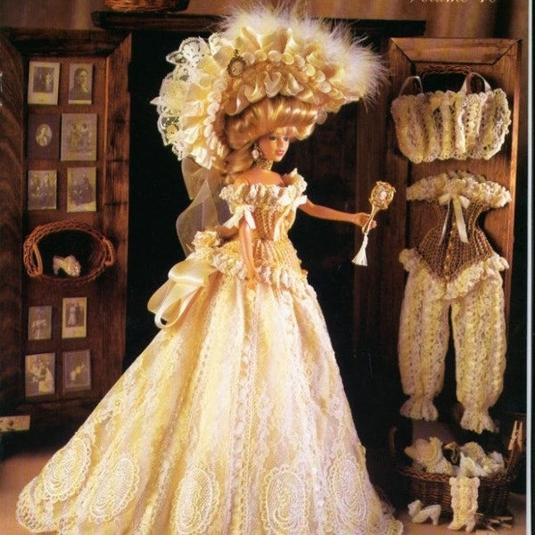 PDF Copy of Vintage Patterns of Crochet Clothes for Barbie Dolls Fashion Dolls Size 11 1/2 Inches