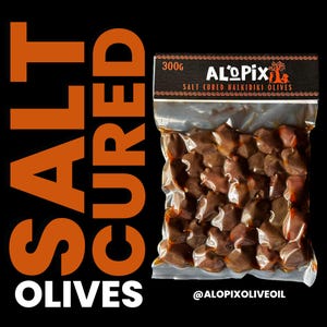 Salt Cured Halkidiki Olives Alopix 300g