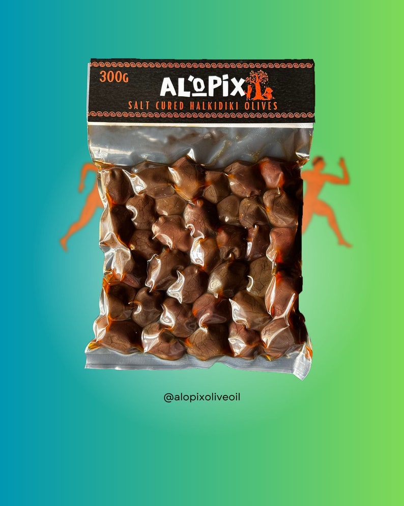 Salt Cured Halkidiki Olives Alopix 300g image 1