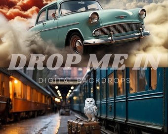 20 Magic Wizard Digital Backdrops | Halloween Witchcraft (PNG)