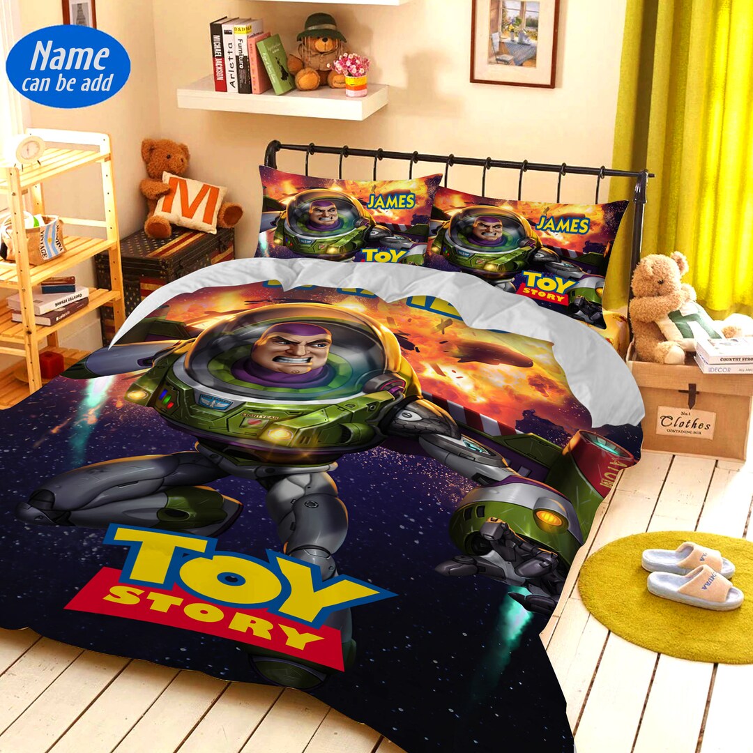 Personalized Toy Story Buzz Lightyear Bedding Set Buzz Etsy