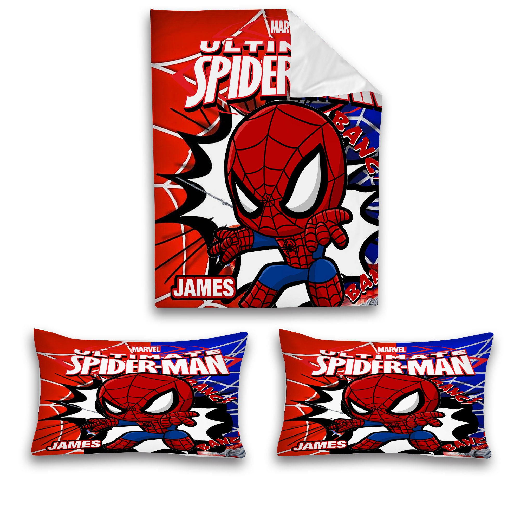 Personalized Spiderman Bedding Set Spiderman Movie Birthday Etsy UK
