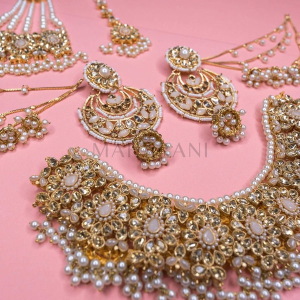 Sonam Bridal Set with Necklace, Choker, Earrings, Tikka and Jhoomar