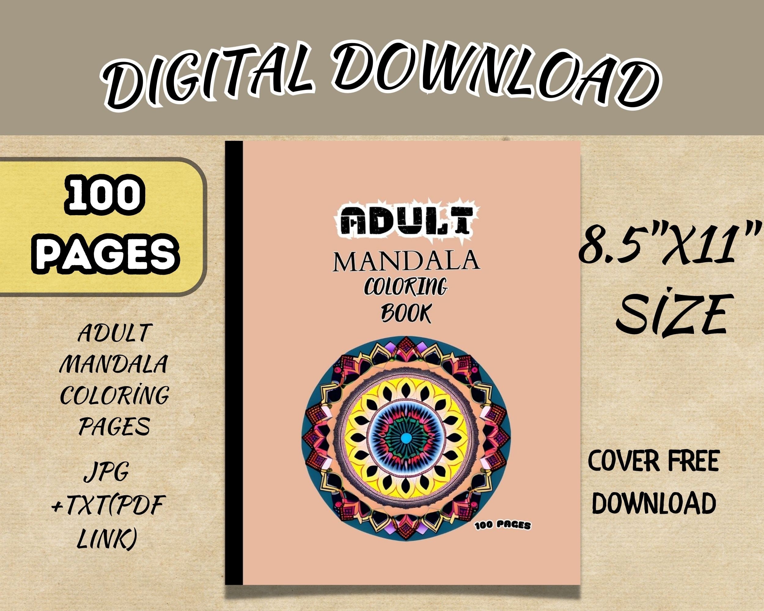 Mandala Sketchbook: Mandala Drawing Template Sketchbooks for Adults,  Circular Drawing Paper, 100 Pages 8.5x11. (Paperback)