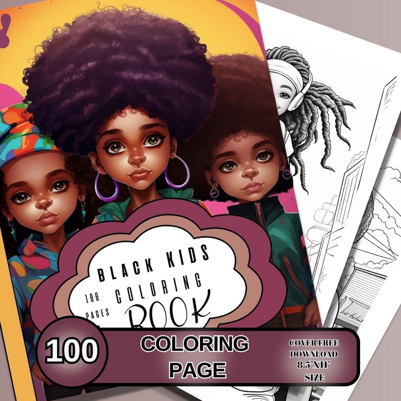 Black Girls Coloring Pagesinstant PDF Downloadafrican American Children
