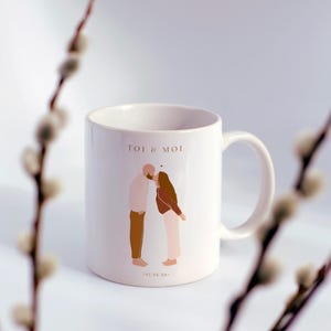 Custom Couple Poster Gift for Couple Minimalist Couple Illustration image 9