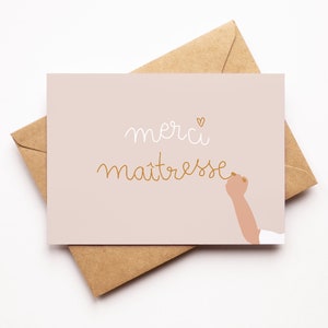 Carte pour Maîtresse à imprimer Cadeau Maitresse Fin d'année