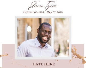 Funeral Program Template | Obituary Template | Instant Download | Printable & Editable Celebration of Life Template