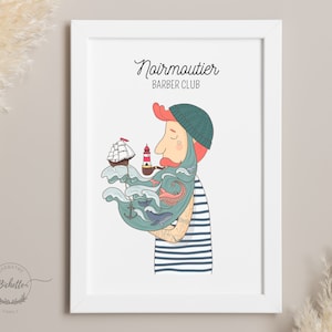 Noirmoutier Poster/Illustration/Wanddekoration/Meer/Ozean/Strand Poster