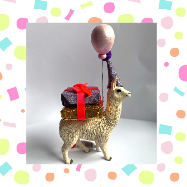 Llama Party Animal Cake Topper Keepsake