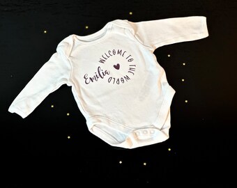 Personalisierte Baby Bodys - Welcome to the World