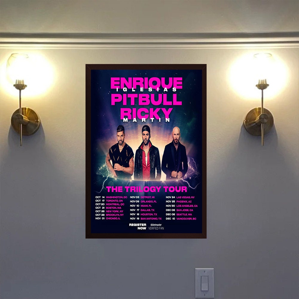 Enrique Iglesias Pitbull Ricky Martin Plan 2023 Tour Poster Etsy
