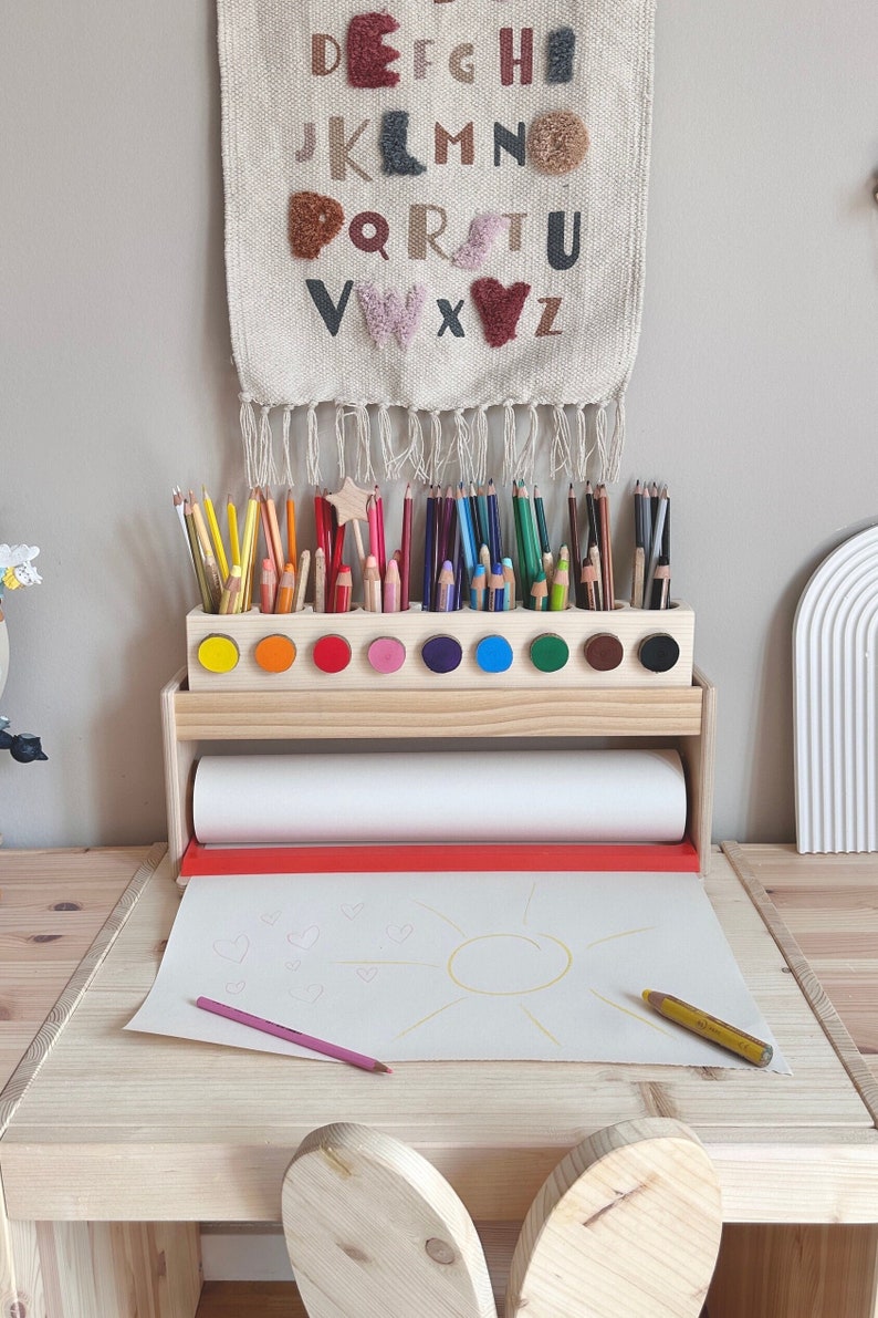 Montessori rainbow pencil holder image 2