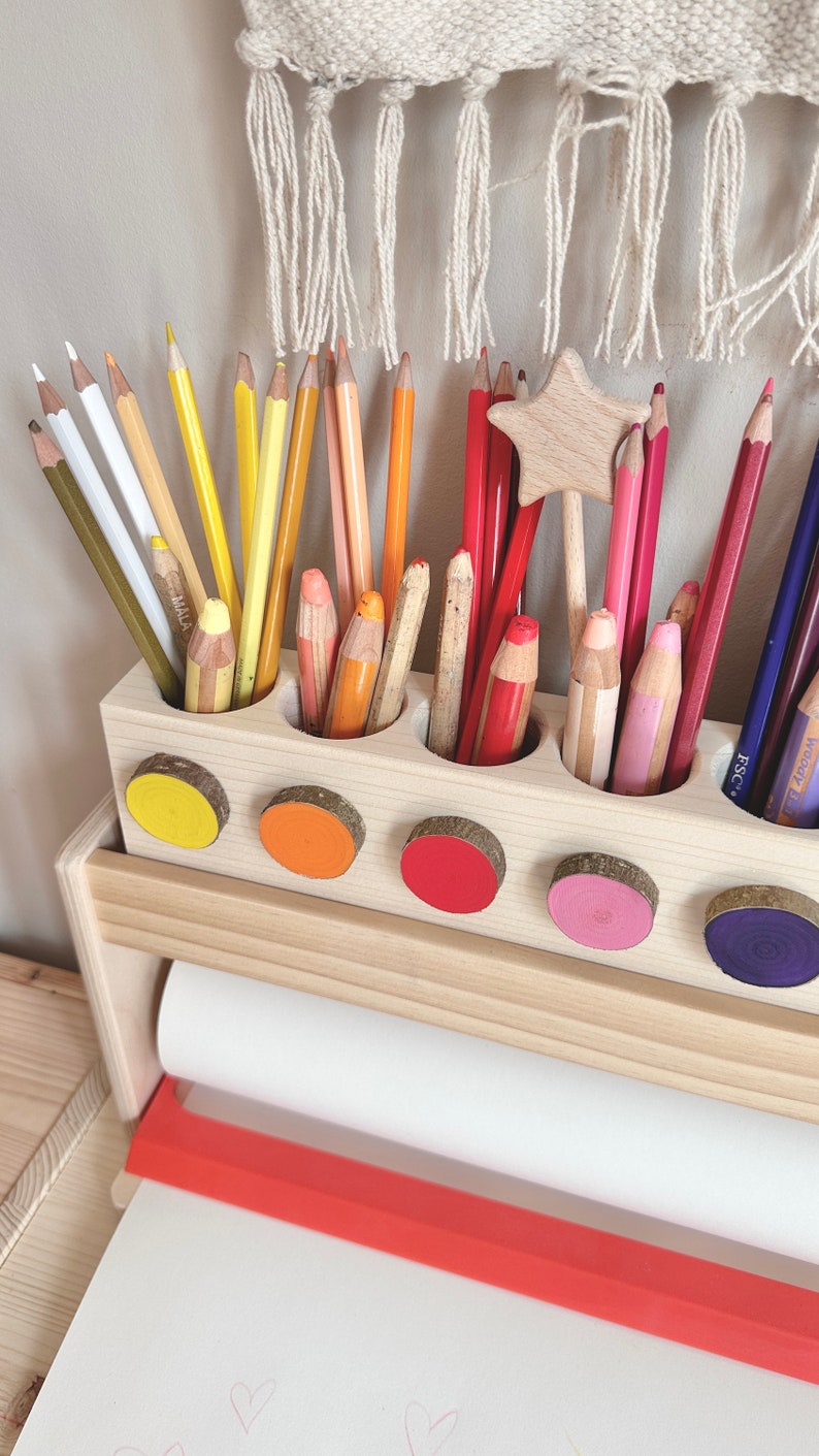 Montessori rainbow pencil holder image 7