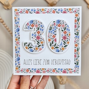 Geschenkkarte | Karte | Glückwunschkarte | Geburtstagskarte | Blumen | Papier | Geburtstag |