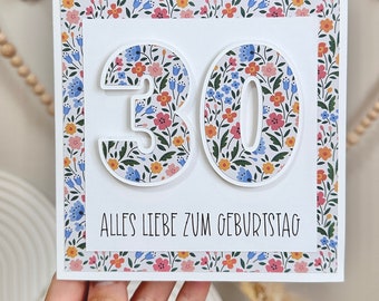 Geschenkkarte | Karte | Glückwunschkarte | Geburtstagskarte | Blumen | Papier | Geburtstag |