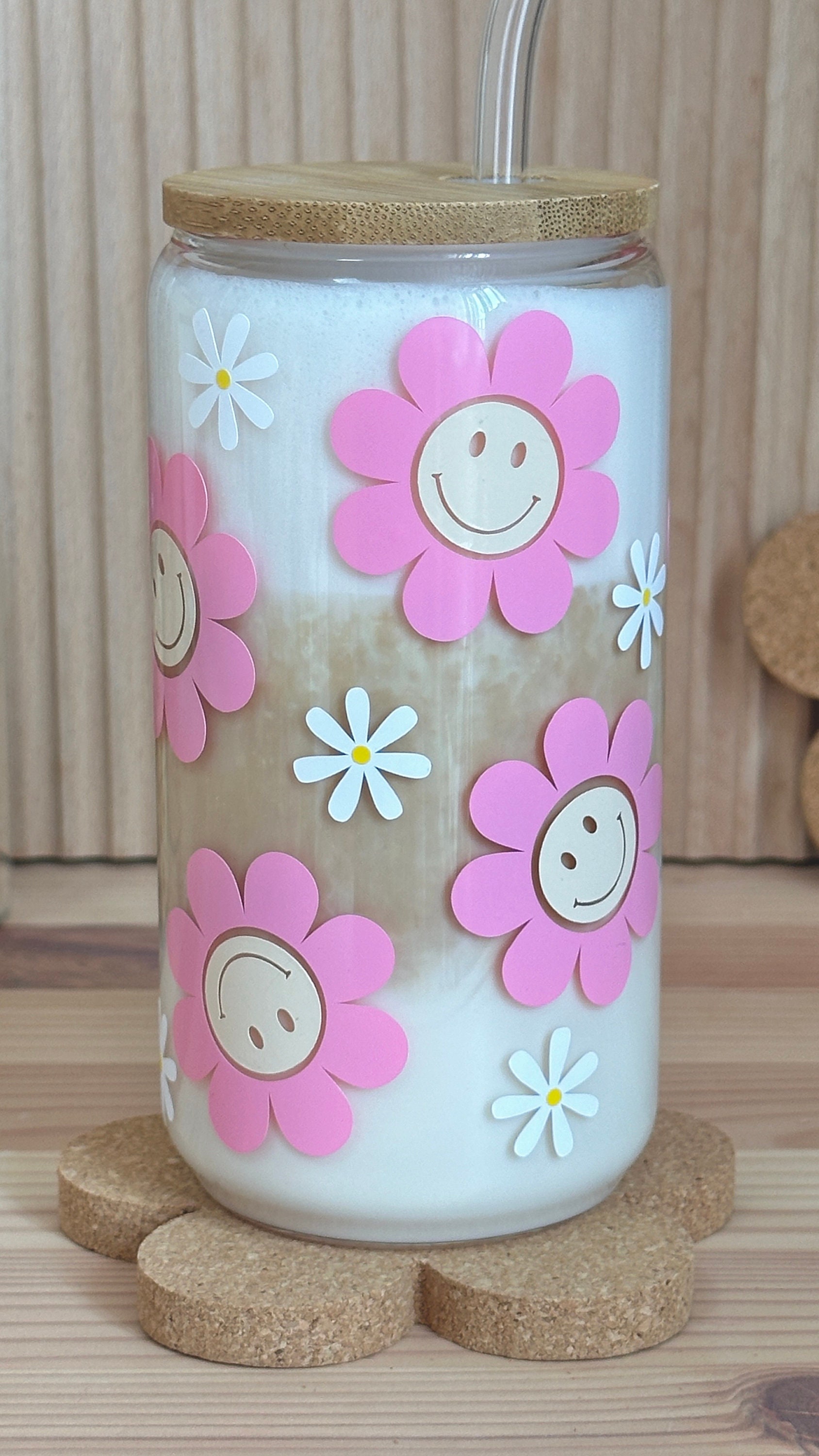 50 Süße Pappbecher Mit Deckel – Kirschblüten-Design, 473 Ml Für Partys & Feiern