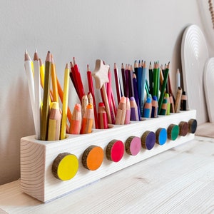 Montessori rainbow pencil holder image 5