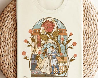 Tale As Old As Time Shirt, Princess Belle Shirt, Belle Rose Shirt, Floral Princess Tee, Beauty and The Beast Shirt, Disney Girls Trip Shirt