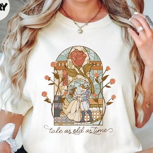 Comfort Colors® Princess Belle Shirt, Tale As Old As Time Shirt, Beauty and The Beast Shirt, Disney Princess Shirt, Belle Rose Shirt