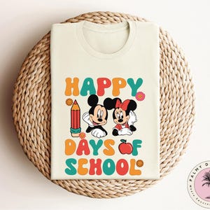 Camiseta de los 100 días de escuela, camiseta de Mickey y Minnie para la escuela, camiseta de Disney para maestros, camiseta de Disney para la escuela, regalo para maestros
