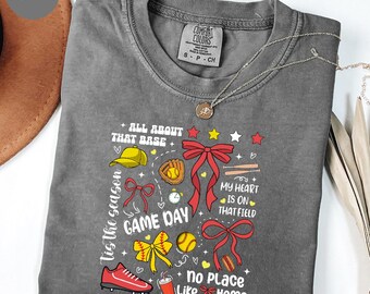Comfort Colors® Game Day Shirt, Tis The Season Shirt, Baseball Shirt, All About That Base Shirt, No Place Like Home Shirt, Gameday Apparel