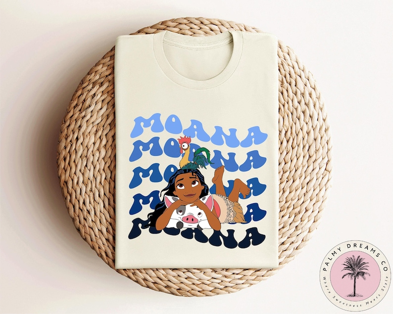 Retro Moana and Pua Shirt, Disneyland Trip Tee image 1
