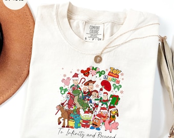 Comfort Colors® To Infinity and Beyond Est. 1995 Shirt, Toy Story Land Shirt, Sheriff Woody Christmas Shirt, Toy Story Christmas Vibes Shirt