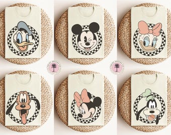 Retro Mickey and Friends Shirt, Retro Disney Trip Shirt, Checkered Mickey Shirt, Retro Mickey Shirt, Disney Family Vacation, Custom Disney