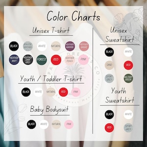 a white shirt with different colors on it