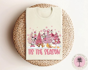 Tis the Season Christmas Tshirt, Mickey and Minnie Christmas Shirt, Cute Christmas Tree Shirt, Disney Family Tees, Merry Christmas Shirt