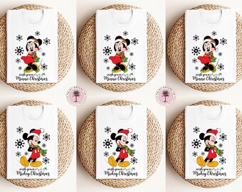 Wish You a Merry Christmas Shirt, Mickey and Minnie Christmas Shirt, Christmas Couple Shirt, Matching Family Shirt, Family Christmas Shirt