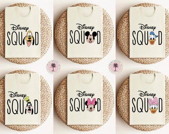 Disney Squad Shirts, 2024 Disney Family Shirt, Mickey and Friends Shirt, Matching Disney Trip Shirt, Disney Kids Shirt