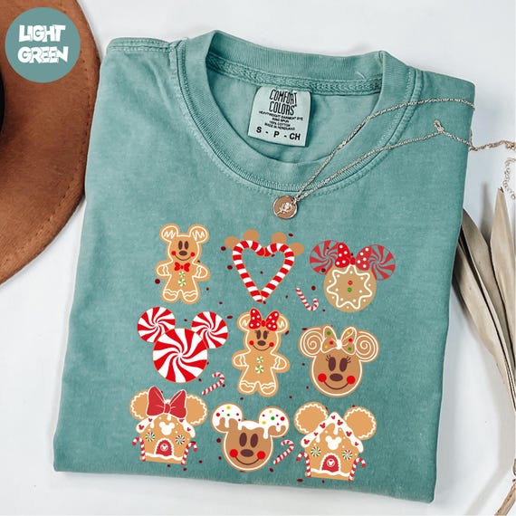 Comfort Colors® Mickey and Minnie Gingerbread Shirt, Disney Snacks Shirt, Disneyland Christmas Shirt, Christmas Party Shirt, Disney Xmas Tee